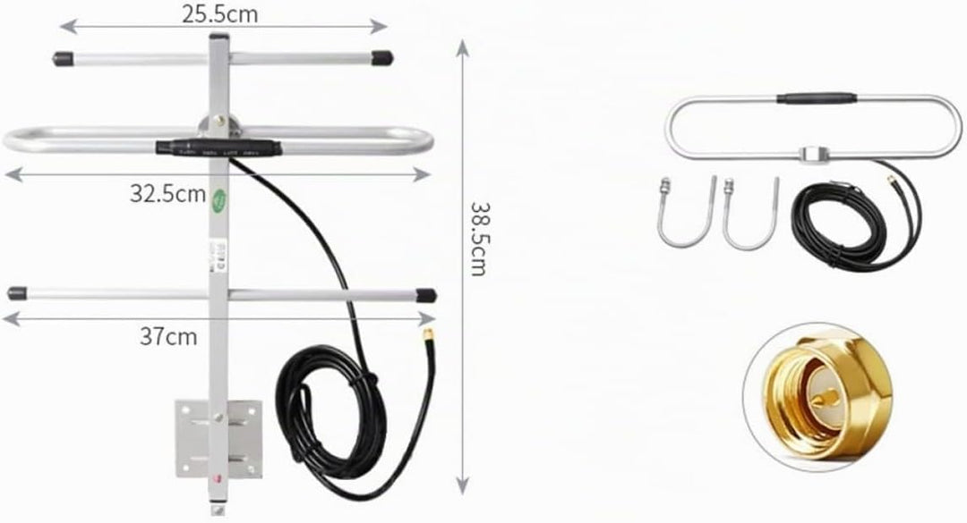 6dBi UHF 433MHz für YAGI Antenne für SMA Stecker Anschlusskabel RG58 Aussenantenne