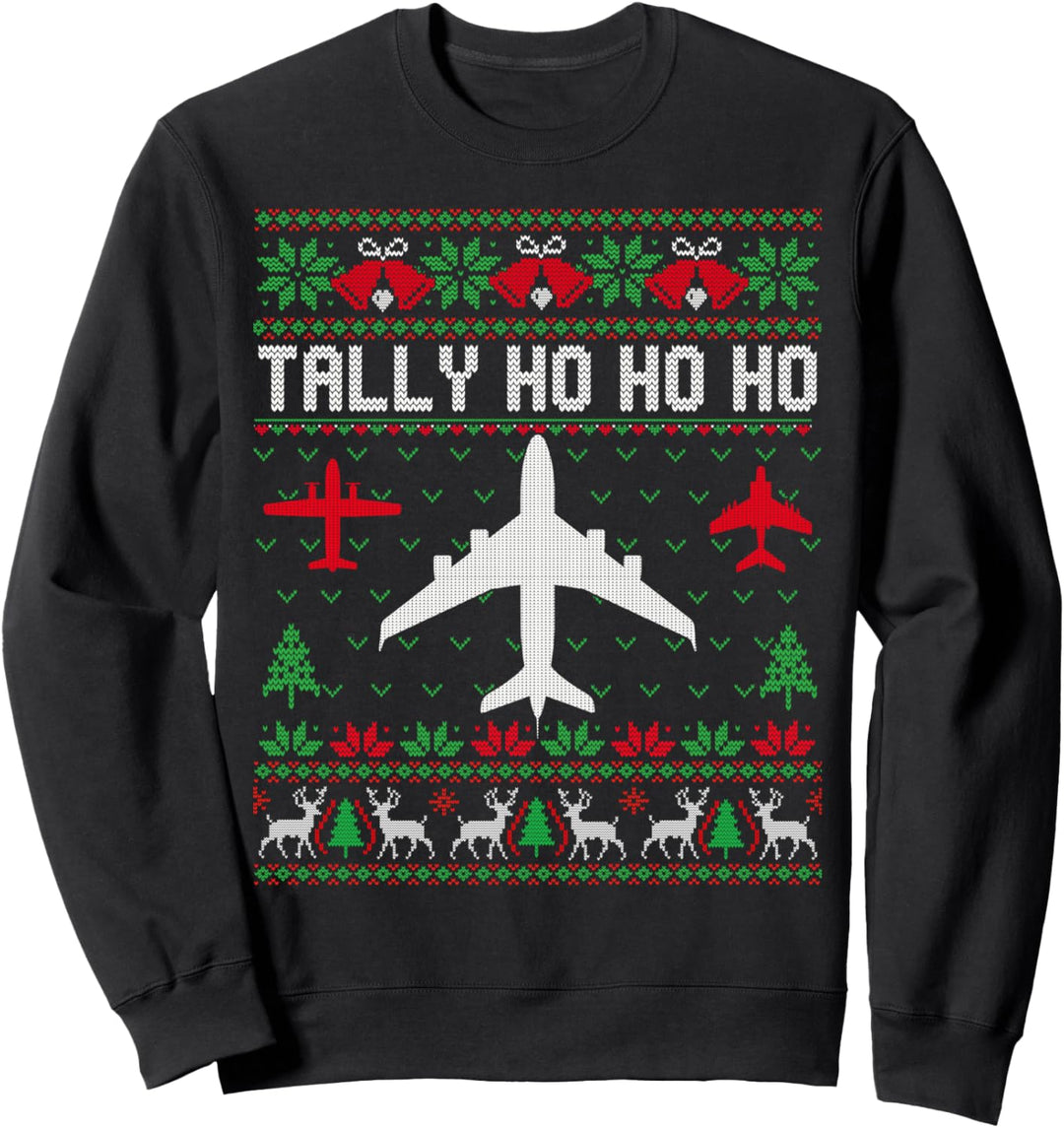 Spitfire Weihnachten Hässlich Jumper Stil Flugzeug Sweatshirt