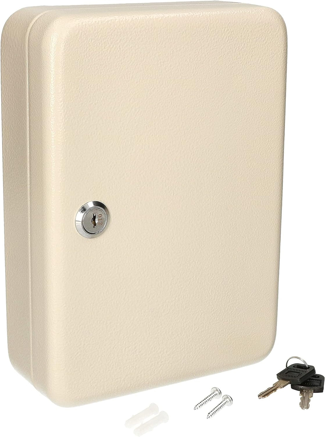 KOTARBAU® Schlüsselschrank für Wandmontage 24 Schlüssel mit Schlüsselanhängern Beige 24 Schlüssel +