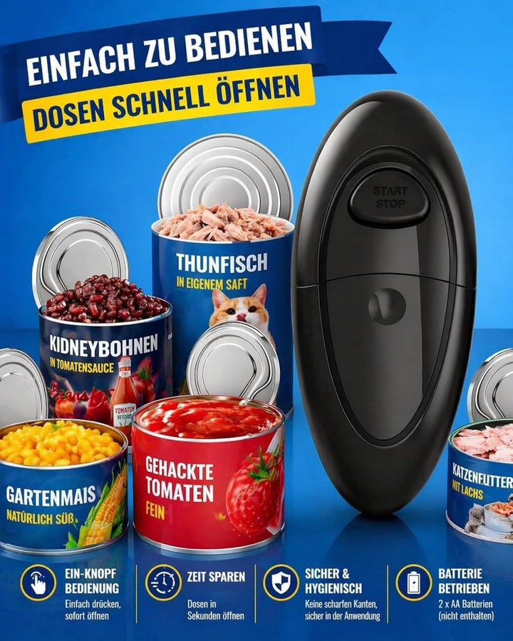 Elektrischer Dosenöffner, One Touch Automatisch Kabellos, Glatte Schnittkante Sicher, Für Senioren S