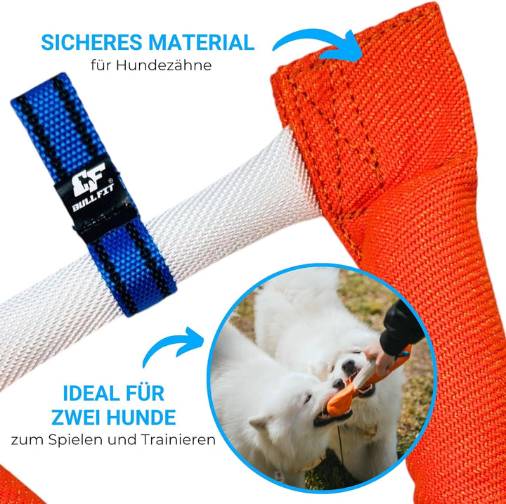 Bull Fit Hufeisen Beisswurst für Hunde 30 cm, Sehr Robustes Hundespielzeug zum Training, Tauziehen u
