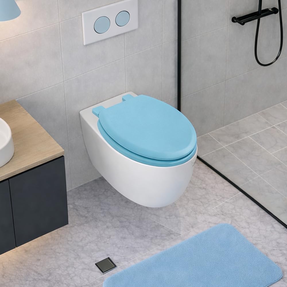 WC-Sitz Holzkern, Ｍatt – Soft-Touch & ultraglatt (ohne Orangenhaut), Absenkautomatik & Schnellversch
