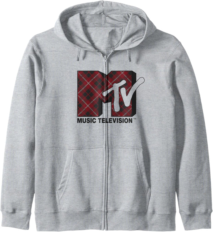 MTV Logo Plaid Kapuzenjacke