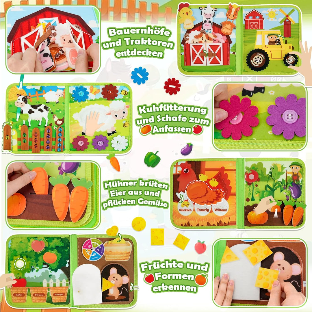 Busy Board Spielzeug ab 1 2 3 Jahre Junge: Geschenk Junge Mädchen 1-2-3-4 Jahre Montessori Kinderspi