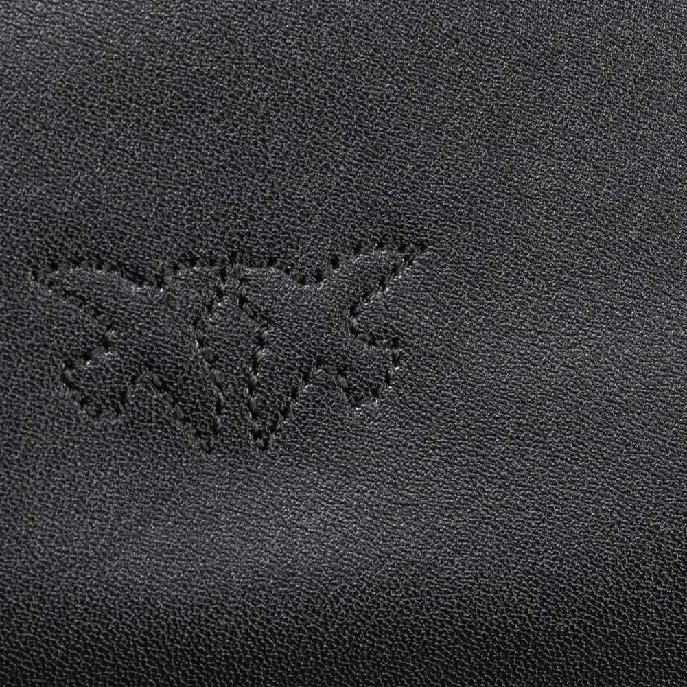 Pinko Damen Flat Classic Kalbsleder Seide Tasche Z99q_schwarz-antique Gold, Z99q_schwarz-antique Gol