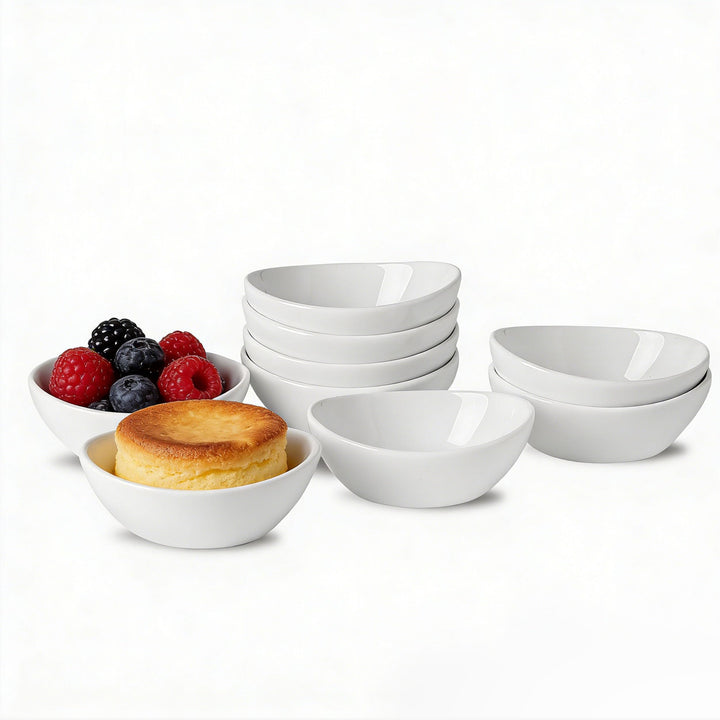UIBFCWN 10 Stück Creme Brulee Schälchen Keramik, 160ml Souffle Förmchen Backofenfest, Souffleschalen