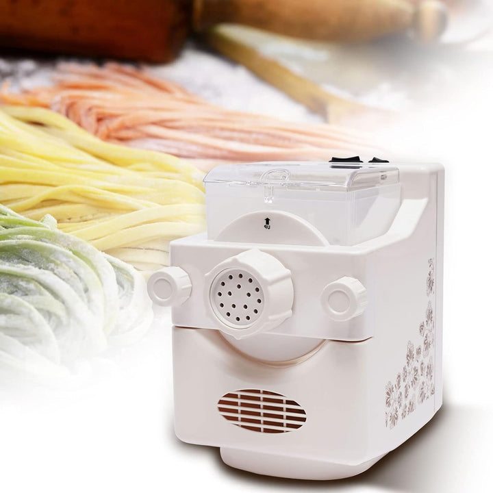 Elektrische Nudelmaschine Vollautomatisch, Nudelmaschinen Spaghettimaschine mit 9 Nudelgitter und 1