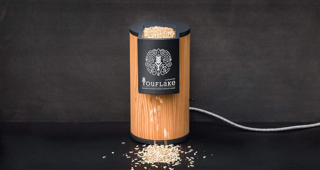 YouFlake MüsliMachine (Lärchen-Holz + Müsli-Probierpaket 6 Stk.), Lärchen-Holz + Müsli-Pro