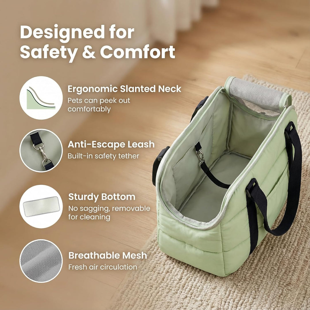 Quppa Handtaschen für kleine Hunde, Hundetragetaschen mit sicherem Geschirrclip, gepolstertem Baumwo