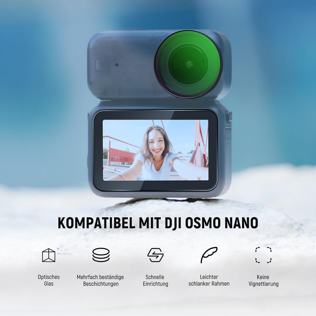 NEEWER Black Diffusion 1/4 Filter Kompatibel mit DJI Osmo Nano, aufschraubbarer Action Cam Objektiv