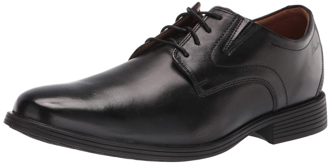 Clarks Whiddon Plain Toe Schnürhalbschuh für Herren, Oxford 39.5 EU Schwarzes Leder, 39.5 EU Schwarz