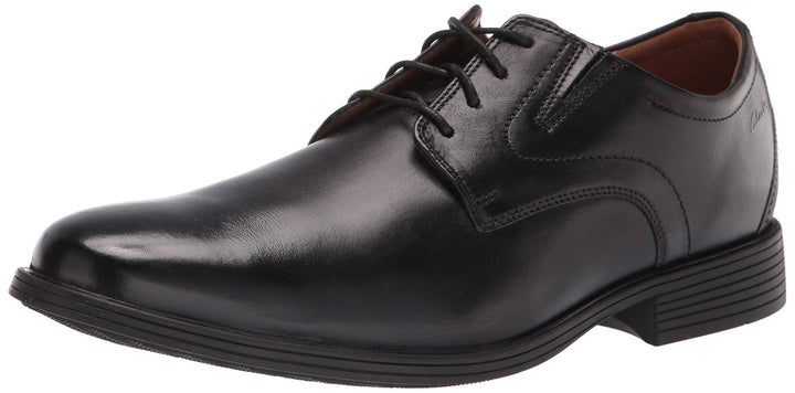 Clarks Whiddon Plain Toe Schnürhalbschuh für Herren, Oxford 39.5 EU Schwarzes Leder, 39.5 EU Schwarz