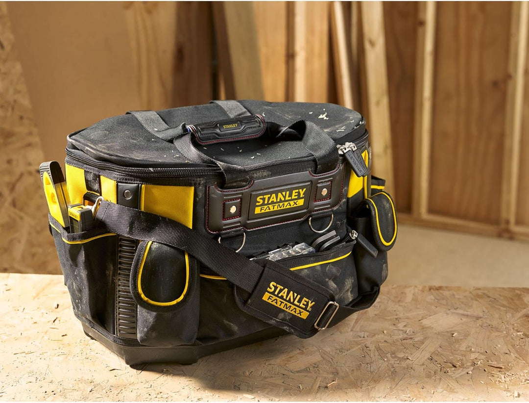 Stanley FatMax Werkzeugtasche / Werkzeugbeutel (50x33x31cm, mit runder Öffnung, formstabile Konstruk