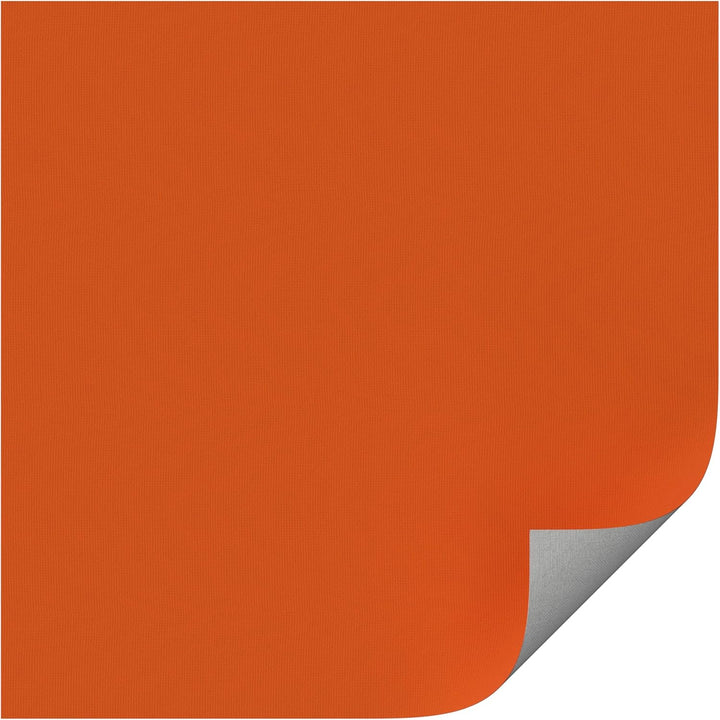 INTERDECO Verdunkelungsrollo/Thermo Rollo, Orange BxH 71 x 215 cm, Klemmfix Rollos ohne Bohren für B