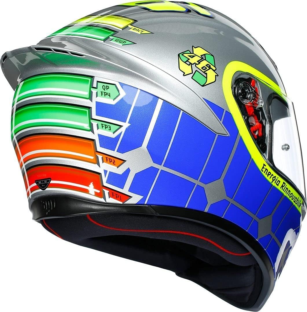 AGV Unisex-Adult K1 E2205 Top Doppel D-Rückhaltesystem S (55/56) Grau, S (55/56) Grau