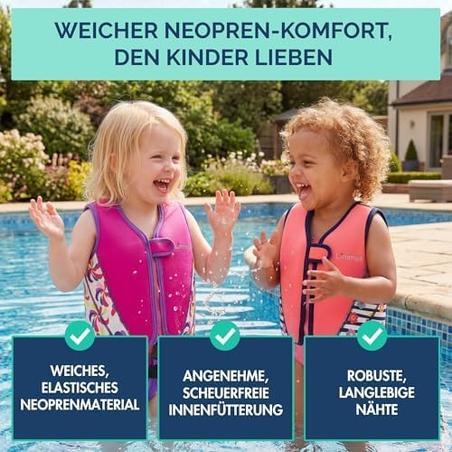 Limmys Premium Schwimmweste für Kinder – Moderne Schwimmhilfe für Jungen, Mädchen und Kleinkinder –