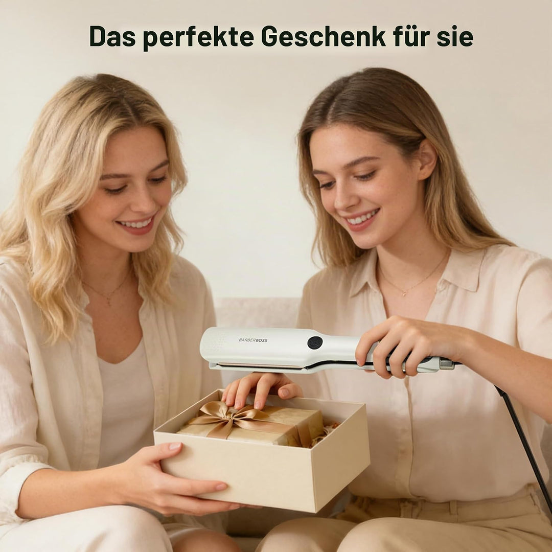 BarberBoss Haarglätter mit Floating Ceramic Technology, Platten-Glätteisen, Professional Glätteisen