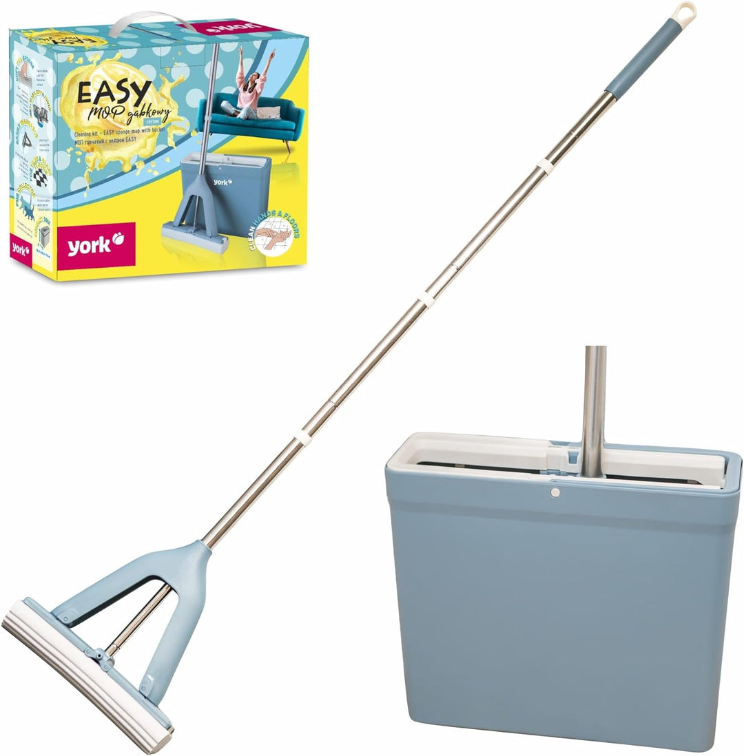YORK Wischmopp Bodenwischer Easy mit Saugstarker PVA Schwamm 34cm|Bodenwischen Ohne Nasse, Dreckige