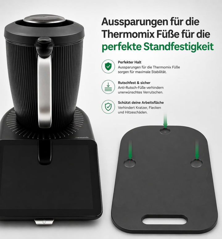 Premium Gleitbrett für den Thermomix - TM7 - Hochwertiger Gleiter aus Premium Acrylglas - MADE IN GE