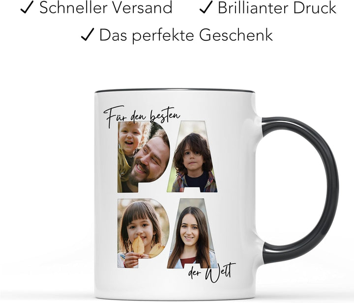 Papa Fototasse mit eigenem Bild Beste Papa Tasse personalisiertes Vatertagsgeschenk Vatertag Becher