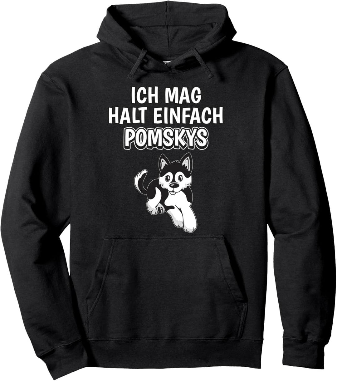 Lustiger Pomsky Spruch Ich mag halt einfach Pomskys Pullover Hoodie