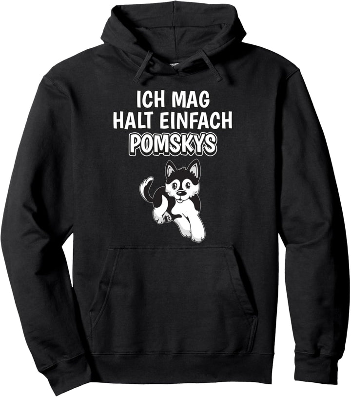 Lustiger Pomsky Spruch Ich mag halt einfach Pomskys Pullover Hoodie
