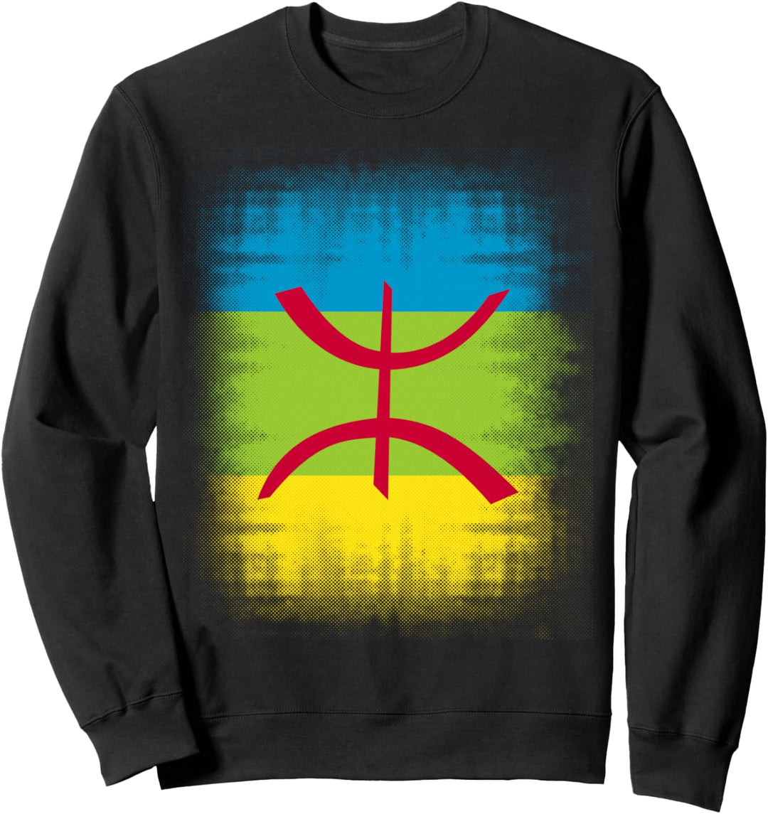 Vintage Amazigh Flag Shirt, Proud To Be Amazigh Berbere Flagge Sweatshirt