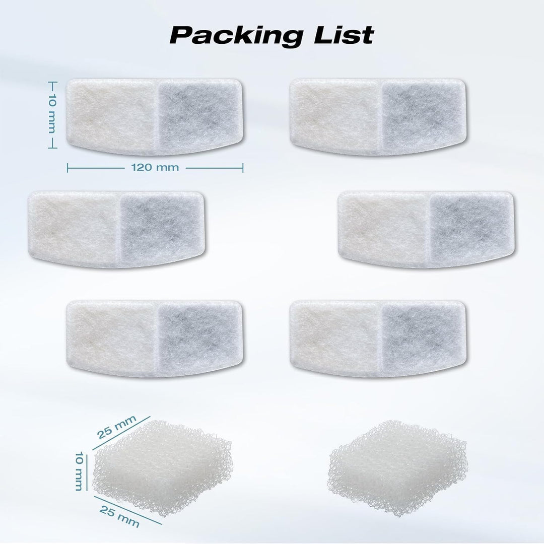 OYEEICE 6Pcs Katzen Trinkbrunnen Filter Set, Haustier Katzenbrunnen Filters Ersatz für OYEEICE Katze