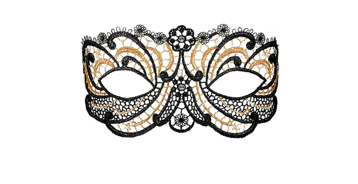 Lucky Cheeks - Golden Diamond Maske mit Svarowski Strass