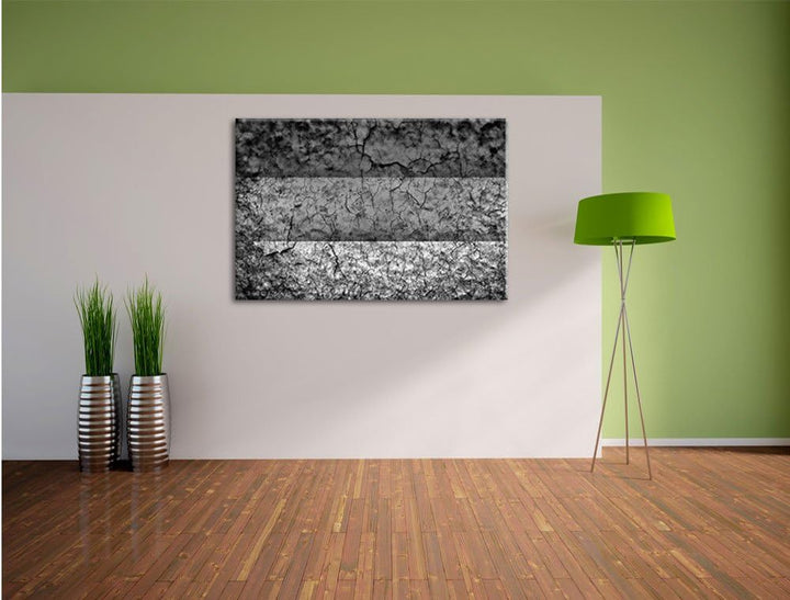 Pixxprint Deutschlandfahne als Leinwandbild/Grösse: 100x70 / Wandbild/Kunstdruck/fertig bespannt, 10