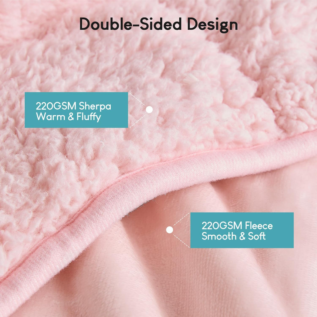 Cottonblue Gewichtsdecke 120x180cm 5.5kg- Sherpa Fleece Entspannungsdecke Erwachsene Zur Verbesserun