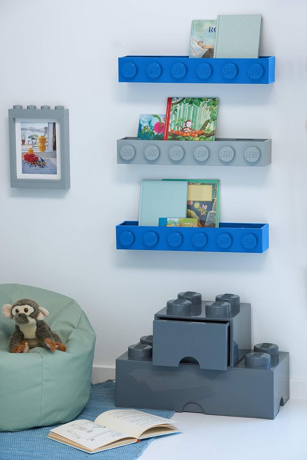 Room Copenhagen LEGO-Bücherregal, Blau, one size, Blau