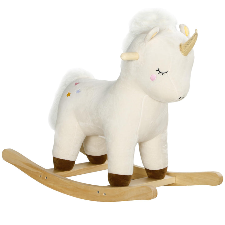 AIYAPLAY Schaukeltier, Baby Schaukelstuhl mit Unicorn Design, Sound, Schuakelsitz, Schaukelpferd, Sc
