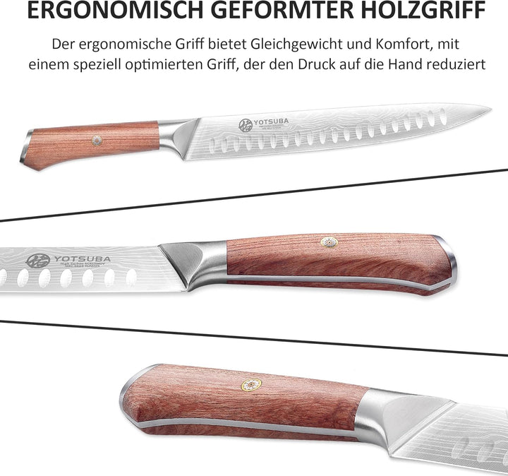 YOTSUBA Fleischmesser Kochmesser, 26cm scharf Tranchiermesser, Metzgermesser profi Messer Küchenmess