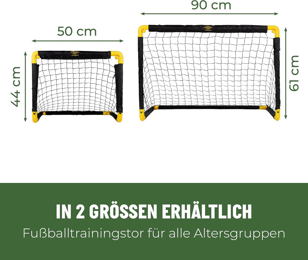 Umbro Fussballtor - Fussballtor 50 x 44 x 44 cm - Faltbares fussball Tor - Fussballtore für Garten K