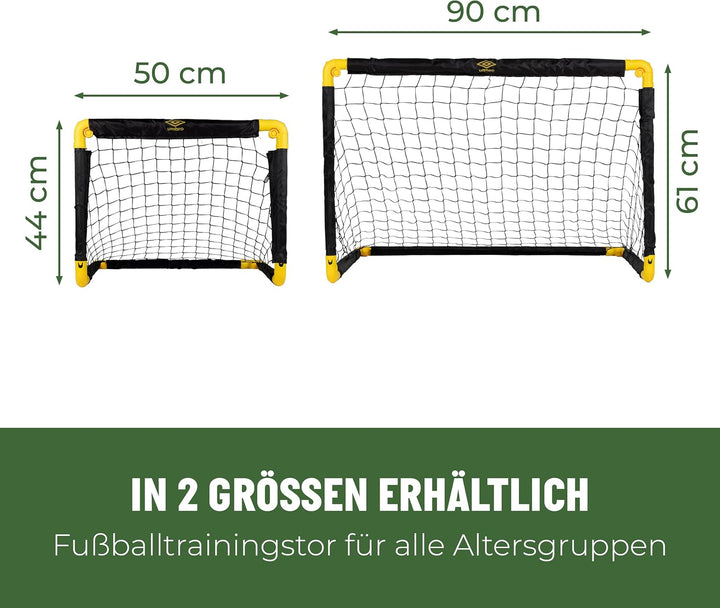 Umbro Fussballtor - Fussballtor 50 x 44 x 44 cm - Faltbares fussball Tor - Fussballtore für Garten K