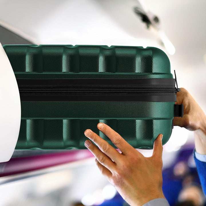 Flight Knight Leichte 4-Rad-ABS-Hartschalenkoffer Handgepack, zugelassen fur uber 60 Fluggesellschaf