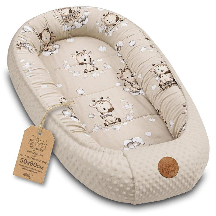 Nestchen Baby - Babynestchen Neugeborene Minky Babynest für Kinderbett Vielseitiges tragbar Nest kus