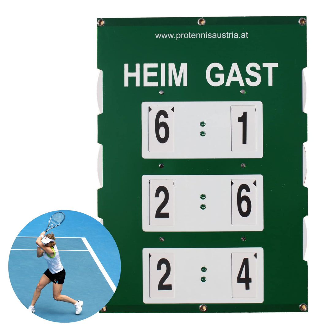 Tennis Spielstandsanzeiger – beidseitige Tennis Zähltafel/Anzeigetafel 60 x 46 cm, 60 x 46 cm
