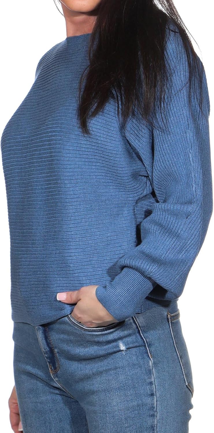 ONLY Women's Onladaline Life L/S Short Pullo KNT Noos Pullover Sweater XS Coronet Blue/Detail:w. Mel