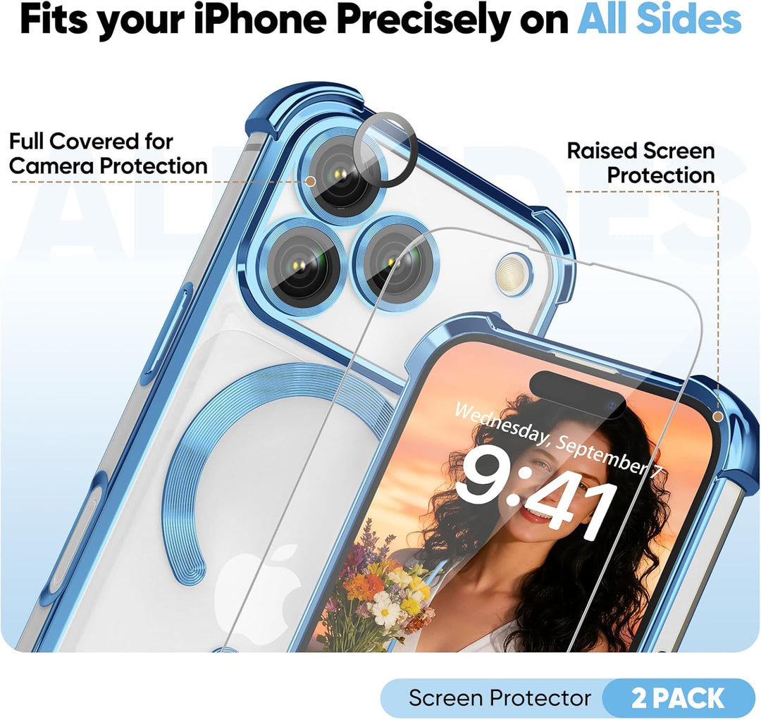 GOODVISH Handykette für iPhone 17 Pro Max Hülle mit Band, mit 2 Stück Schutzfolie und Kamera Schutz,
