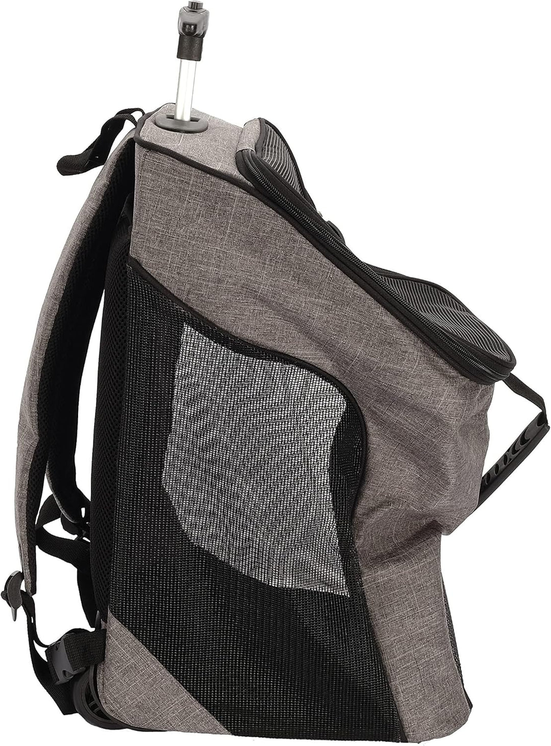 Dogit Explorer, Rucksack mit Rollen für Hunde, grau, mit Rollen