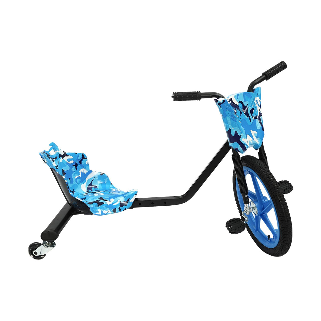 Drift Scooter Drift-Trike, Eisen, 16 Zoll Vorderrad-Durchmesser Drift Cart, 100kg Tragfähigkeit Drei