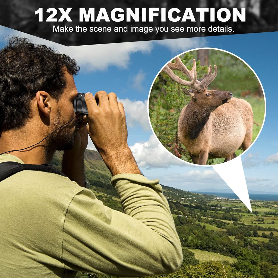 12x25 Kompaktes Fernglas für Erwachsene und Kinder, kleines Fernglas mit Low Light Vision für Vogelb