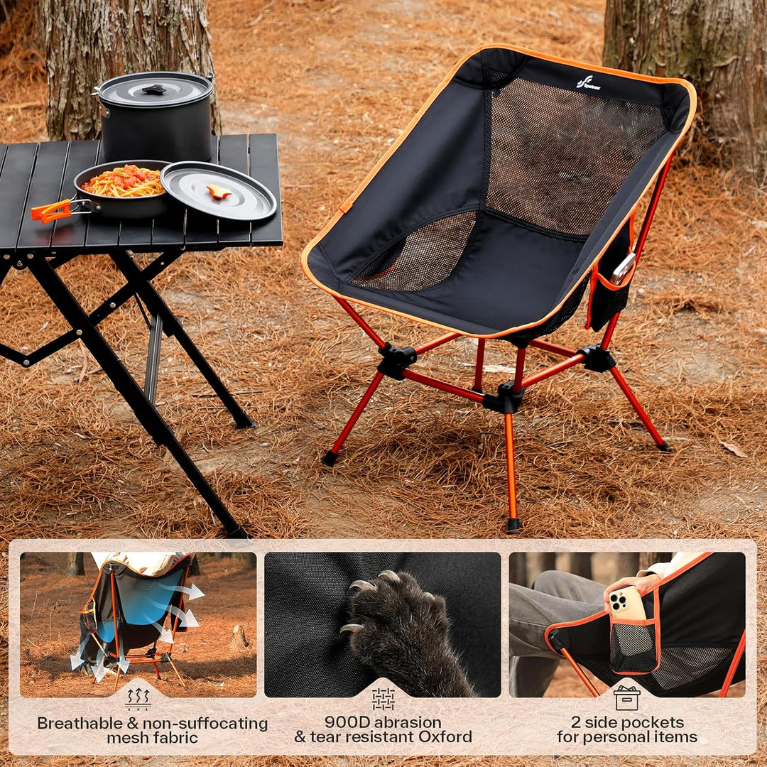 Sportneer Campingstuhl Faltbar Camping Stuhl Tragbarer Campingstühle 150Kg Faltstuhl Ultraleichter P