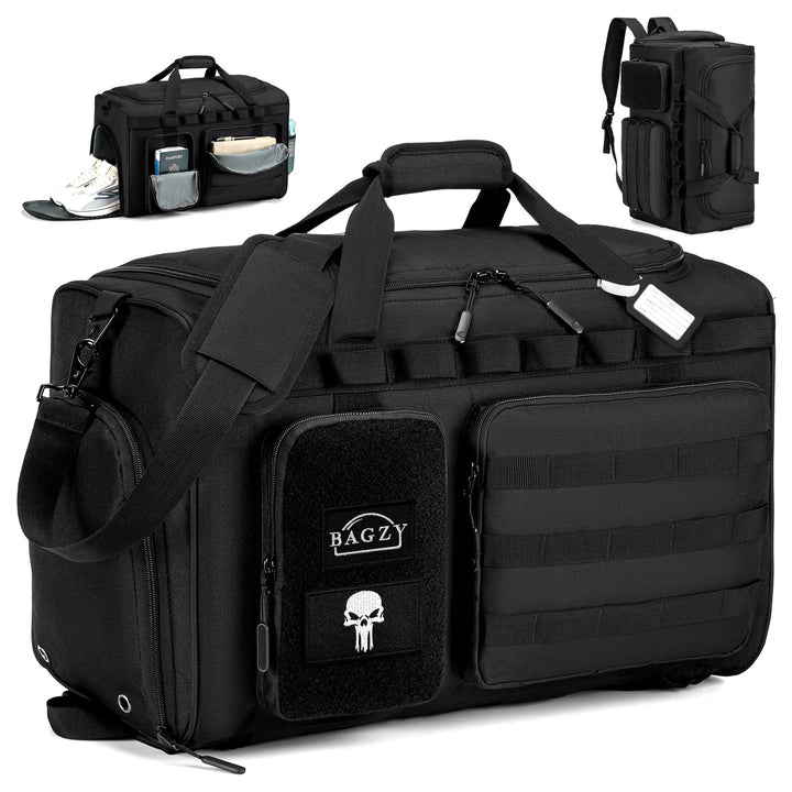 BAGZY Arbeitstasche Herren 50L Taktische Reisetasche Sporttasche mit Rucksackfunktion Einsatztasche