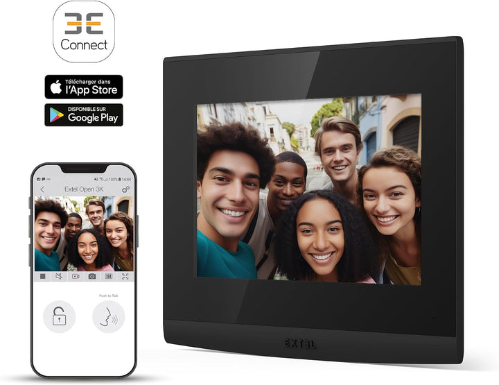 EXTEL Open 3K Türklingel mit Kamera, 7 Zoll, WLAN, Code, QR-Code