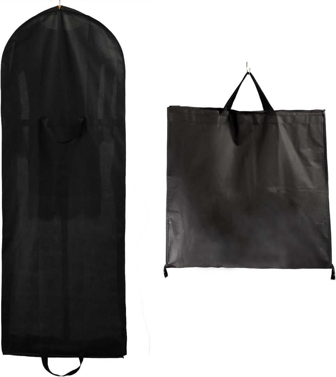 TUKA [5st.] Faltbar 150cm Atmungsaktiver Kleidersack mit Reissverschluss, Schutzhülle für Kleider/An