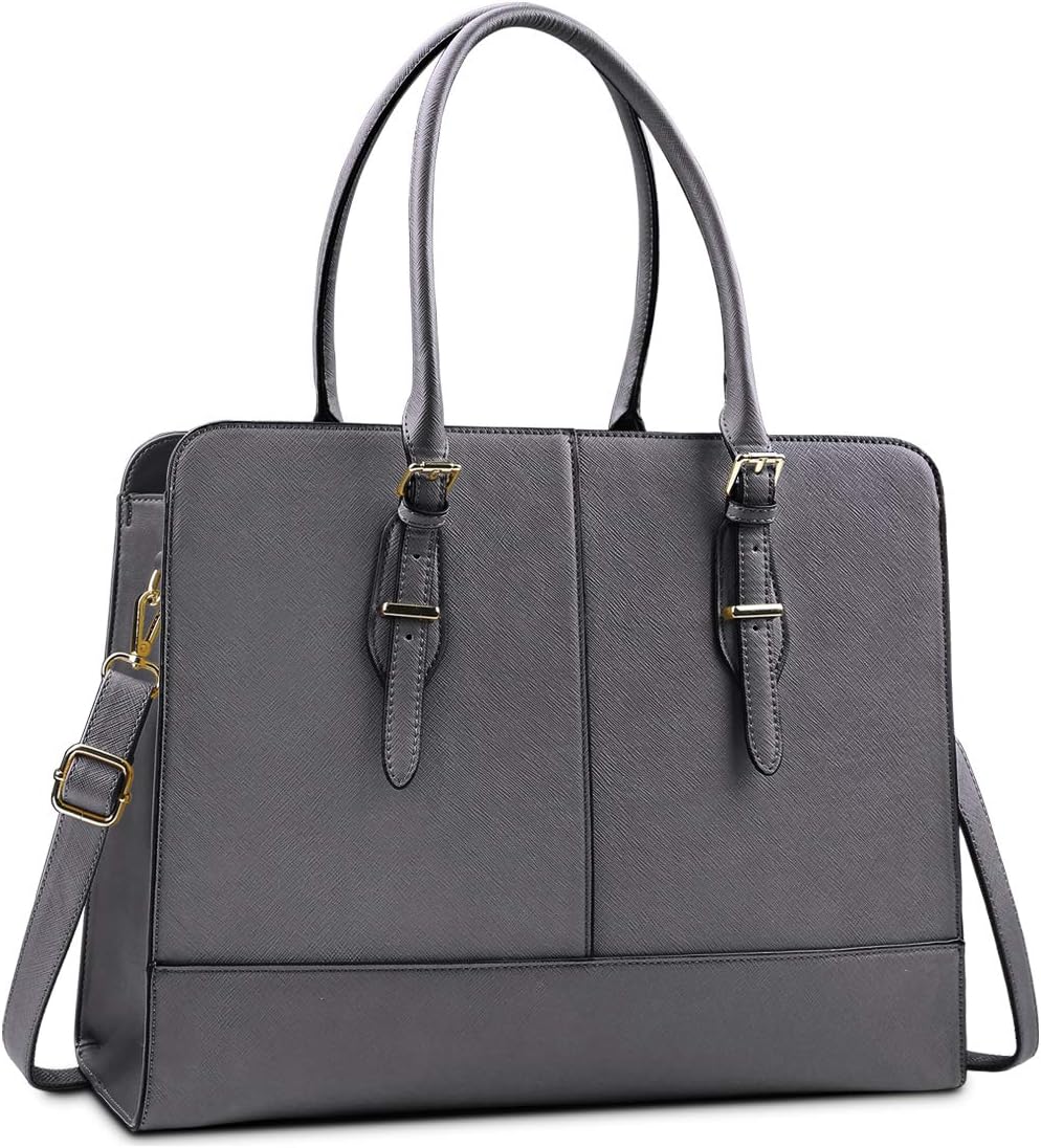 Lubardy Handtasche Damen Shopper Damen Gross Wasserdicht 15.6 Zoll Leder Laptop Tasche für Büro Arbe