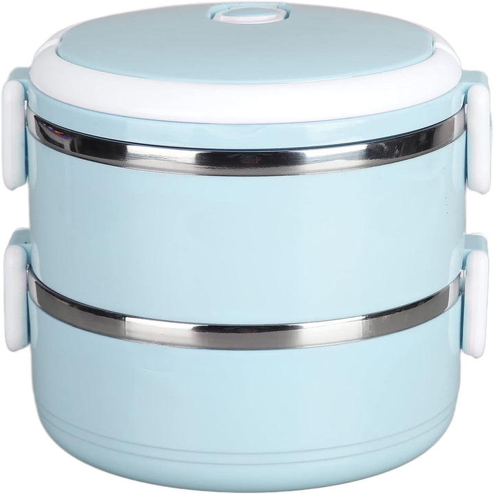 Bento Box aus Edelstahl 304. Stapelbare,Thermo Lunchbox, Isolierte Brotdose Kinder, Runde Lunchbehäl